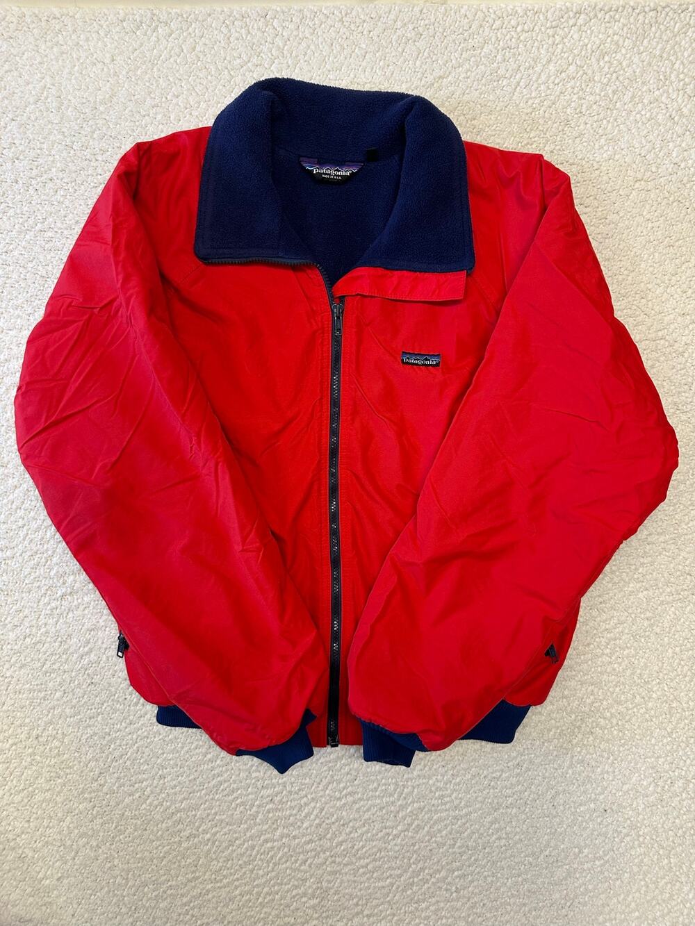 Vintage 80s Patagonia Fleeced Lined Bomber Jacket Large - Picture 1 of 10